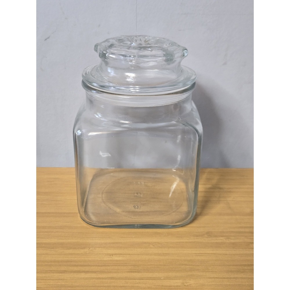 Vintage Anchor Hocking Square Apothecary Jar